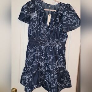Anthropologie Somerset Mini Denim Dress Size L NWT